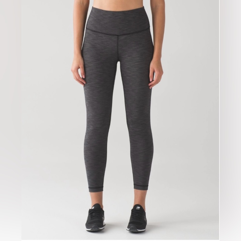 LULULEMON Heathered Black Full Length Leggings Size 6